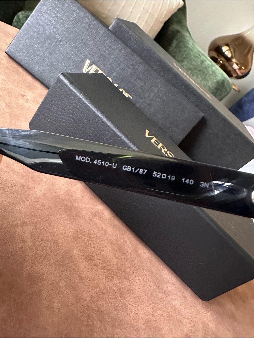 Versace Black Sunglasses with Gold Medusa Detail - Unisex - Picture 5 of 5